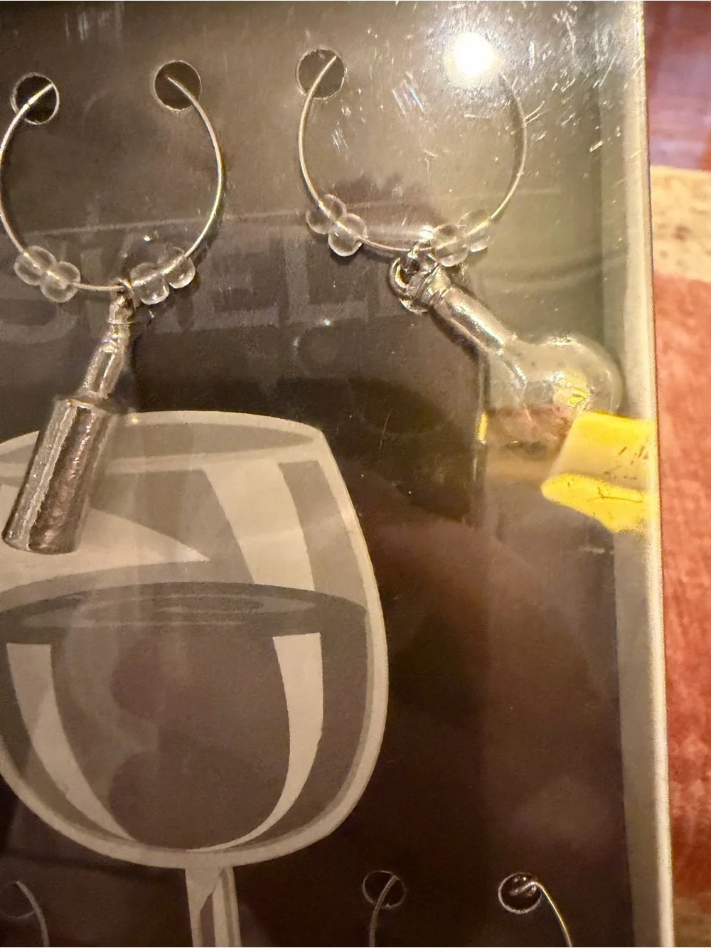 NIB dinner party Silver Wine Charms Set - 6pc GNO
